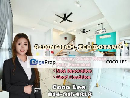The Aldingham, Eco Botanic @ Fully Furnished 2-storey Cluster House, Johor, Nusajaya