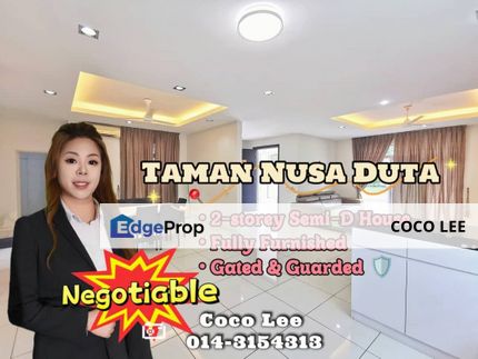 Taman Nusa Duta @ Fully Furnished 2-storey Semi-D House, Johor, Johor Bahru