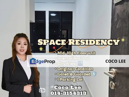 Space Residency @ City View Original Mid-High Floor unit, Johor, Johor Bahru