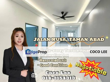 Taman Abad @ Intermediate Good Condition Single-storey Terrace House, Johor, Johor Bahru