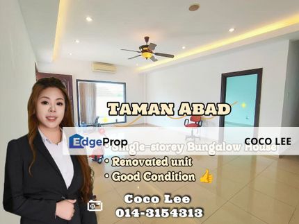 Taman Abad @ Renovated Single-storey Bungalow House, Johor, Johor Bahru