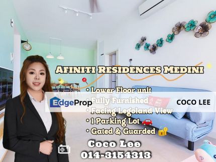 Afiniti Residences Medini @ Legoland View Lower Floor unit, Johor, 