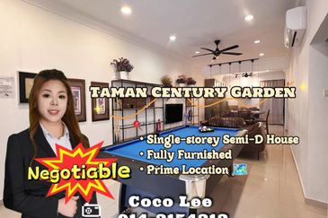 Taman Century Garden @ Fully Furnished Single-storey Semi-D House