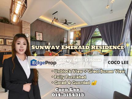 Sunway Emerald Residence @ Unblock + Sunset View Endlot 2-storey Semi-D House, Johor, 