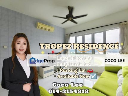 Tropez Residence @ Fully Furnished Low Floor unit, Johor, Johor Bahru
