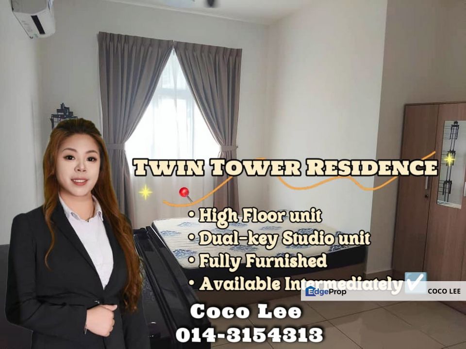Twin Tower Residence @ High Floor Dual-key Studio unit, Johor, Johor Bahru