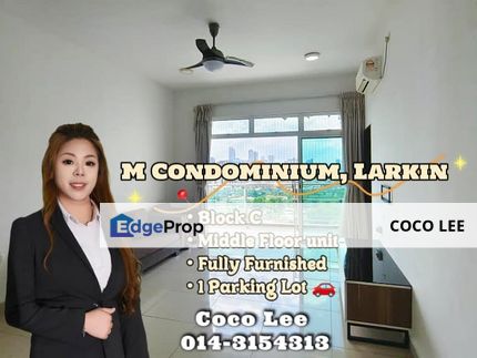 M Condo, Larkin @ Fully Furnished Middle Floor unit, Johor, Johor Bahru