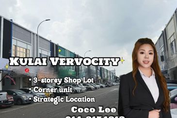 Kulai Vervocity @ Corner Strategic Location 3-storey Shop Lot
