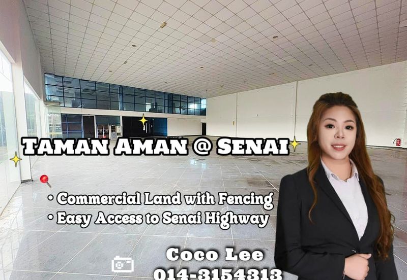 Taman Aman, Senai @ Commercial Land with Fencing