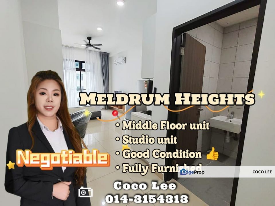 Meldrum Heights @ Good Condition Middle Floor studio unit, Johor, Johor Bahru