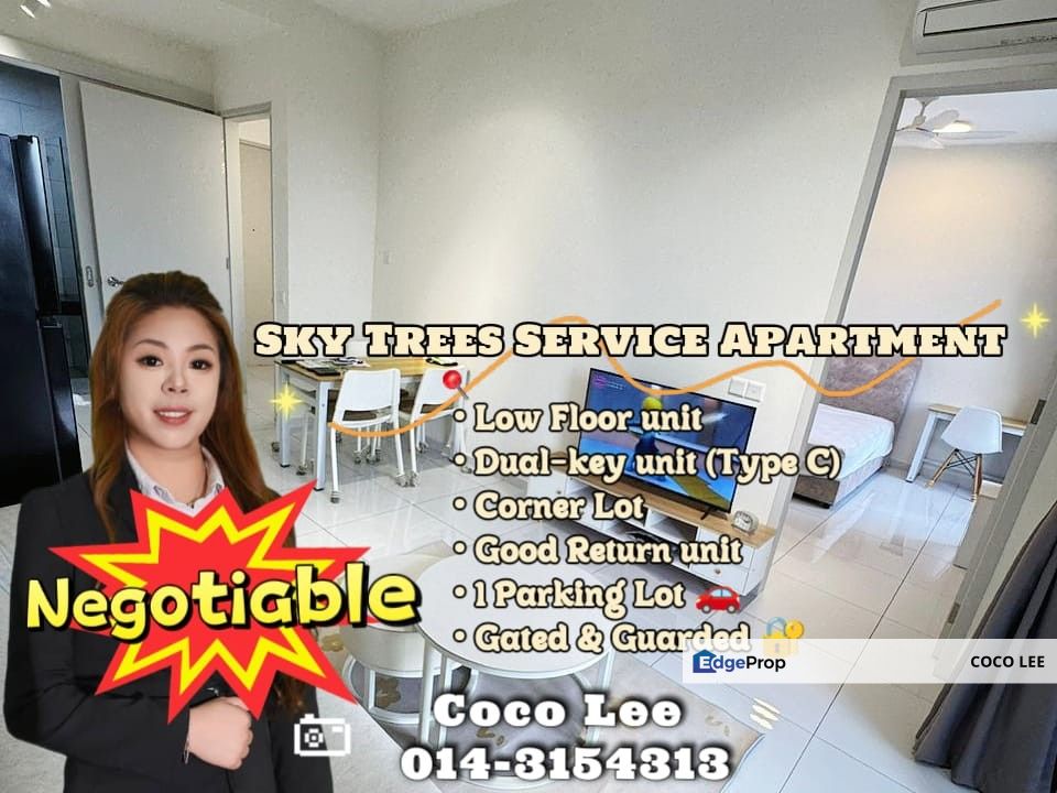 Sky Trees Service Apartment @ Low Floor Dual Key Type C unit, Johor, Johor Bahru