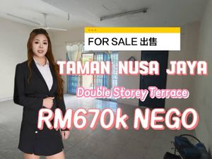 Taman Nusa Jaya Mas@Double Storey Terrace House for Sale @RM670,000 By ...