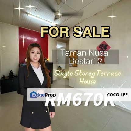 Taman Nusa Bestari 2 @Single Storey Terrace House , Johor, Skudai