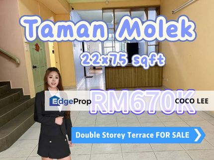 Taman Molek @Double Storey Terrace House , Johor, Johor Bahru