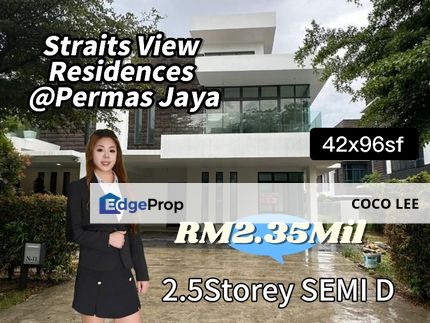 The Straits View Residences @2.5Storey SEMI D, Johor, Permas Jaya/Senibong