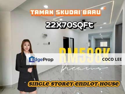 Taman Skudai Baru @Single Storey Endlot , Johor, Skudai