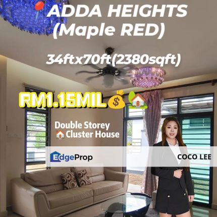 Adda Heights @Double Storey Cluster House , Johor, Johor Bahru