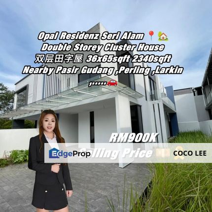 Opal Residenz,Seri Alam @Double Storey Cluster House , Johor, Masai