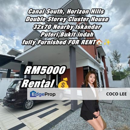 Canal South Horizon Hills @Double Storey Cluster House , Johor, 