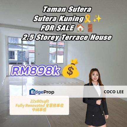 Taman Sutera Sutera Kuning @2.5 Storey Terrace House , Johor, Johor Bahru