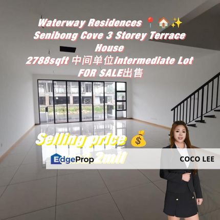 Waterway Residences @3 Storey Terrace House , Johor, Masai