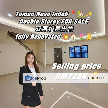 Taman Nusa Indah @Double Storey House , Johor, Nusajaya