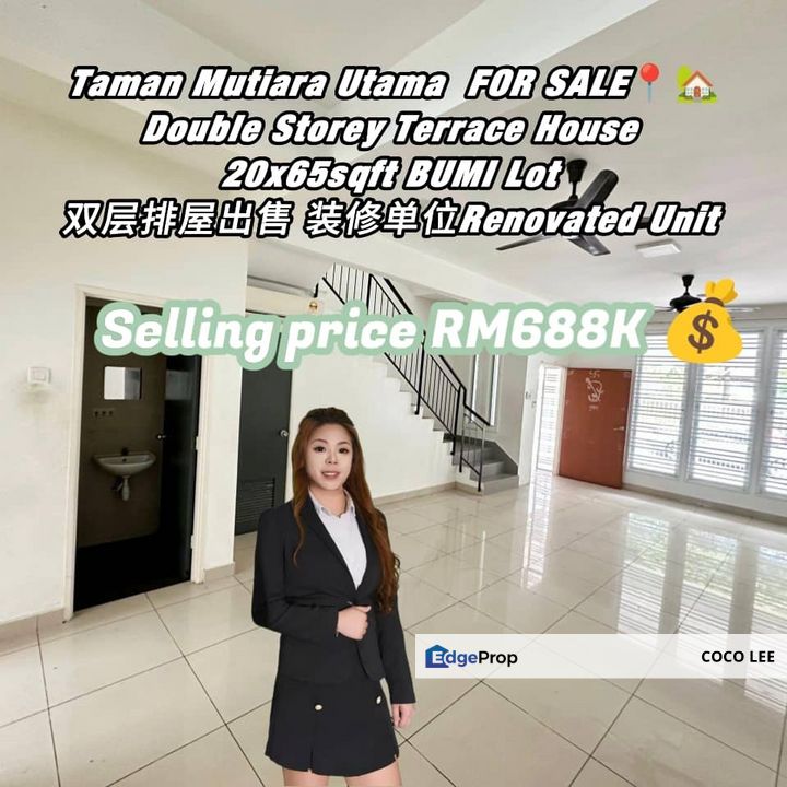 Taman Mutiara Utama @Double Storey Terrace for Sale @RM688,000 By COCO ...