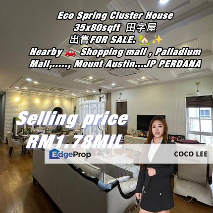 Eco Spring @2.5 Storey Cluster House , Johor, Johor Bahru