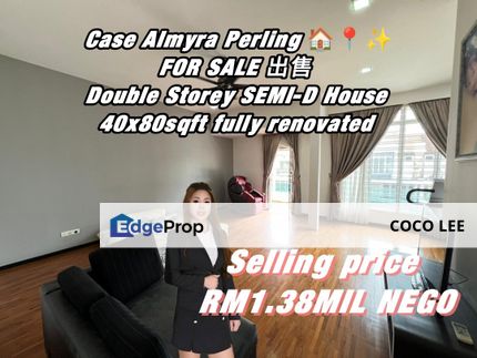 Casa Almyra Perling @Double Storey SEMI-D , Johor, Johor Bahru