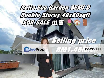 Setia Eco Garden @Double Storey SEMI D House, Johor, Gelang Patah