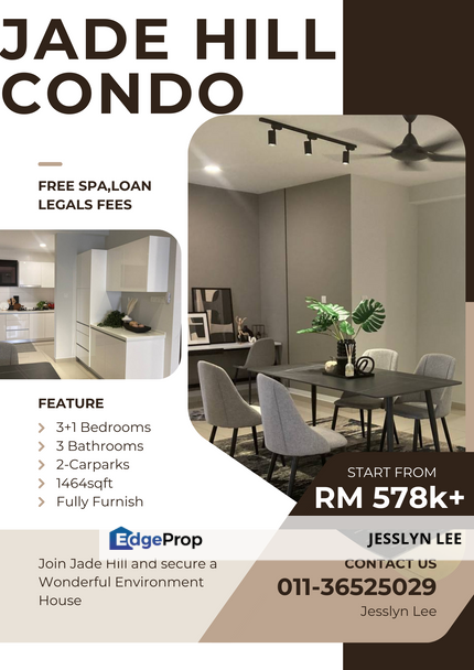 [Full Loan, Free all Legals fees] Jadite Suites @ Jade Hills Kajang Condo for Sale, Selangor, Kajang