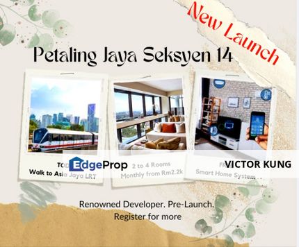 New launch, below market, link to LRT station5, Selangor, Petaling Jaya