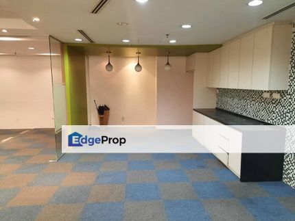 Partial furnished office with lights, carpet, pantry and aircon, Kuala Lumpur, KL Sentral