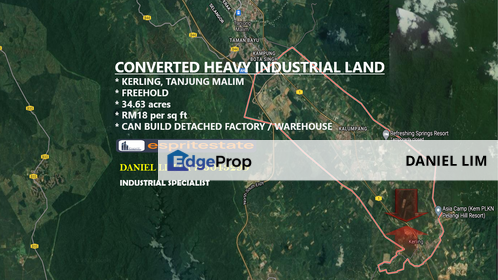 重工业地出售 34 acres HEAVY INDUSTRIAL LAND, Selangor, Hulu Selangor