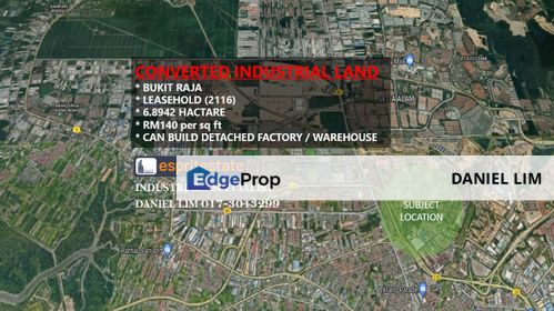 工业地出售 BUKIT RAJA 17ac INDUSTRIAL LAND, Selangor, Bandar Bukit Raja