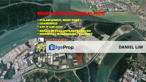 工业地出售 4.81ac INDUSTRIAL LAND, Selangor, Pulau Indah (Pulau Lumut)