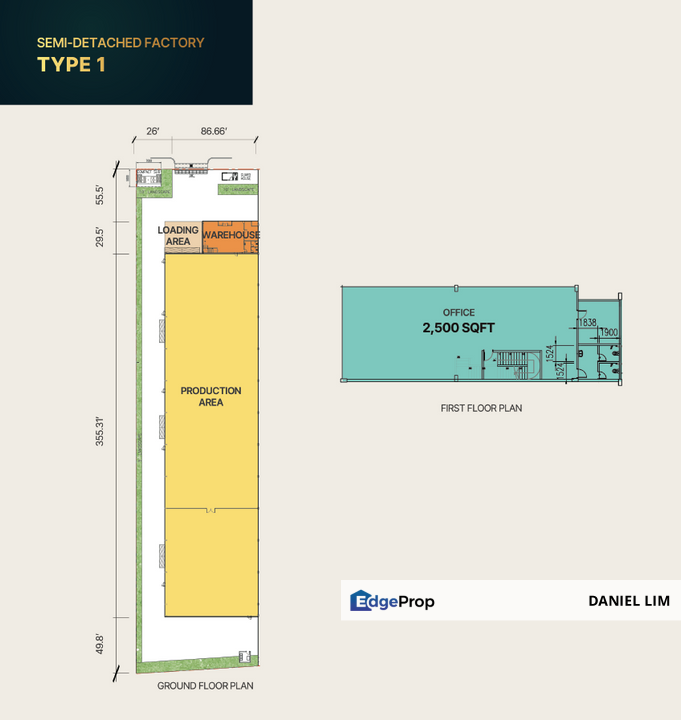半独立式厂房 出售 112'x440' SETIA ALAMAN SEMI DETACHED FACTORY, Selangor, Klang