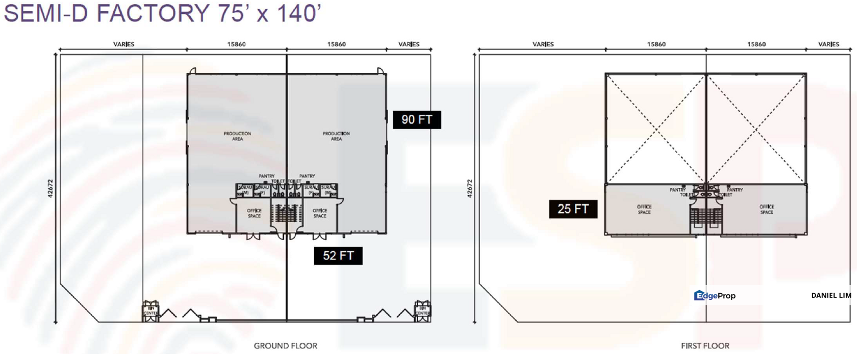 半独立式厂房出售 75'x140' LABU SEMI DETACHED , Negeri Sembilan, Seremban