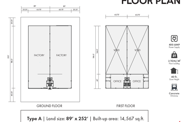 全新半独立式厂房 80x252 NEW SEMI DETACHED FACTORY