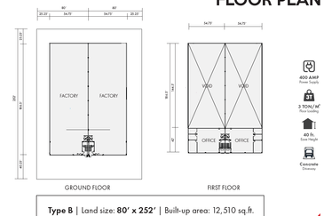 全新半独立式厂房 89x252 NEW SEMI DETACHED FACTORY