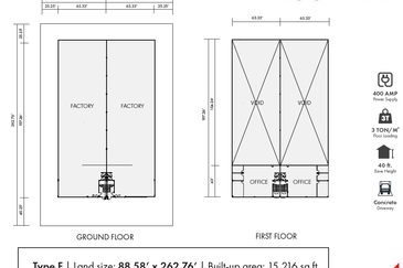全新半独立式厂房 89x263 NEW SEMI DETACHED FACTORY