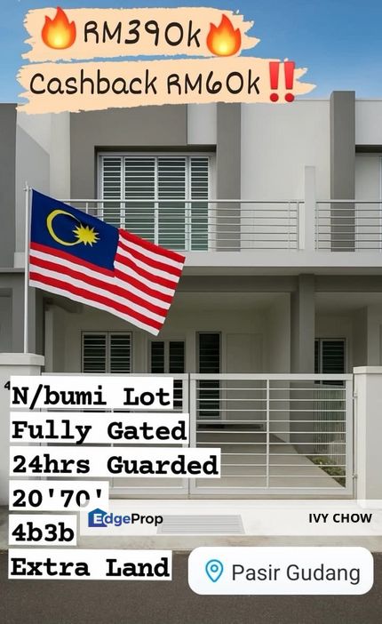 Bandar Layangkasa Double Storey For Sale , Johor, Pasir Gudang