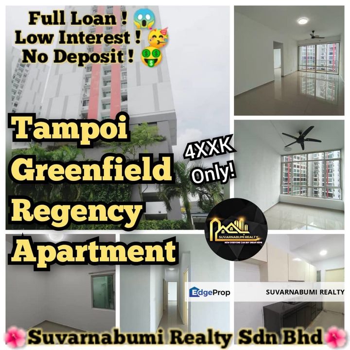 TAMPOI GREENFIELD REGENCY APARTMENT FULL LOAN JOHOR BAHRU for Sale