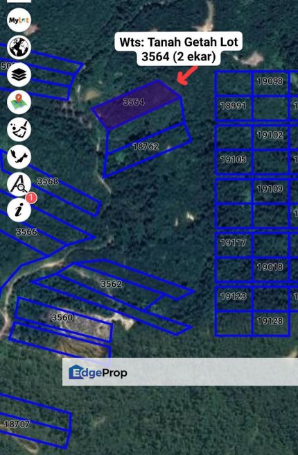 Tanah 2.13 ekar untuk dijual di Kg Kemahang Kuala Lipis , Pahang, Kuala Lipis