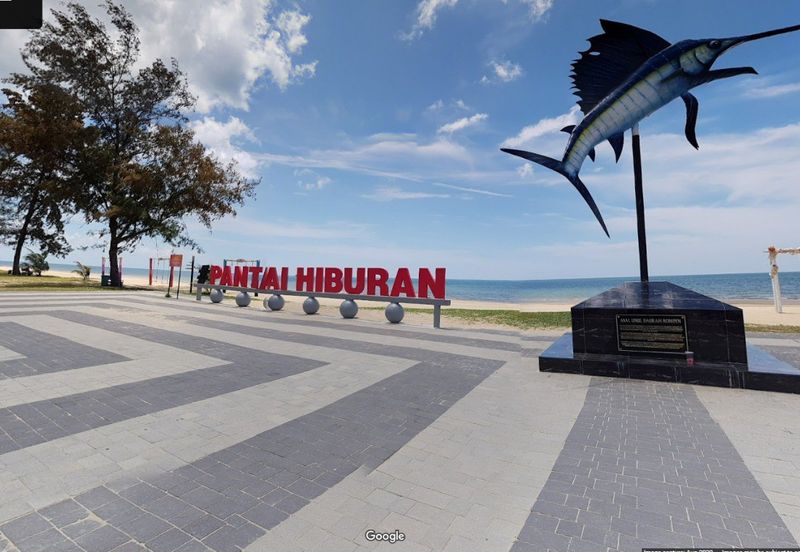 Tanah Dekat Pantai Lot Nampak Pantai Hiburan 