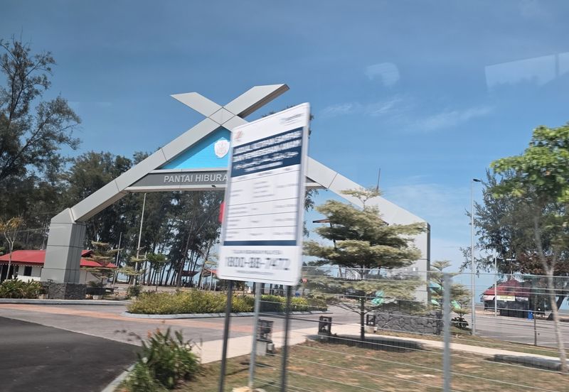 Tanah Dekat Pantai Lot Nampak Pantai Hiburan 