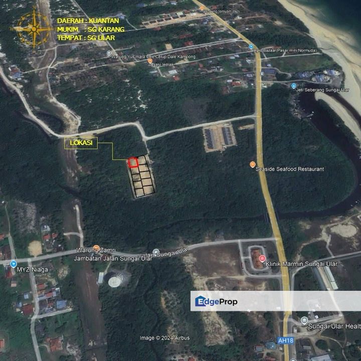 Tanah Lot Bangunan di Mukim Sungai Karang berhampiran stesen ECRL, Pahang, Kuantan