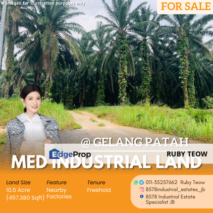 Gelang Patah - Medium Industrial Land for Sale, Johor, Gelang Patah