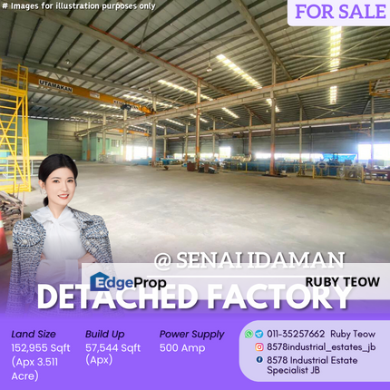 Kawasan Perindustrian Senai Idaman - Detached Factory for Sale, Johor, Senai