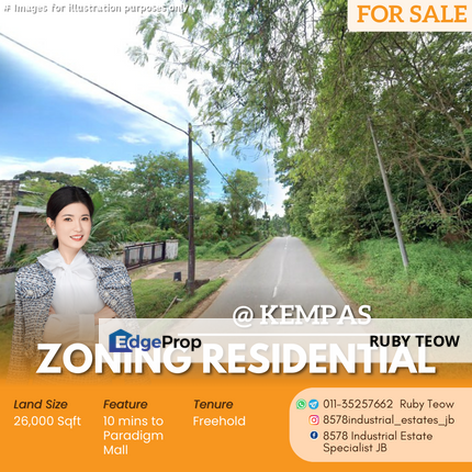 Kempas - Zoning Residential Land for Sale, Johor, Johor Bahru
